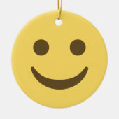 glimlachen van Emoji Keramisch Ornament (Voorkant)
