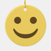 glimlachen van Emoji Keramisch Ornament (Achterkant)