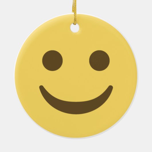 glimlachen van Emoji Keramisch Ornament (Achterkant)