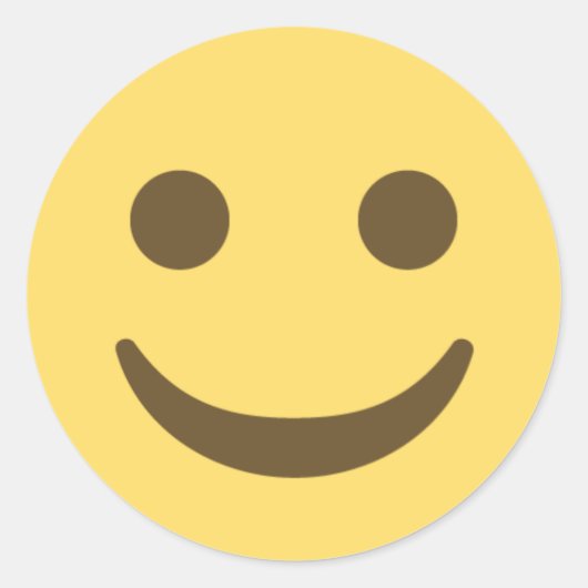 glimlachen van Emoji Ronde Sticker (Voorkant)