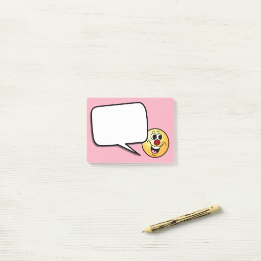 glimlachen van Face Grumpey Post-it® Notes (Op bureau)