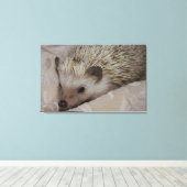 glimlachen van hedgel canvas afdruk (Insitu (Houten vloer))