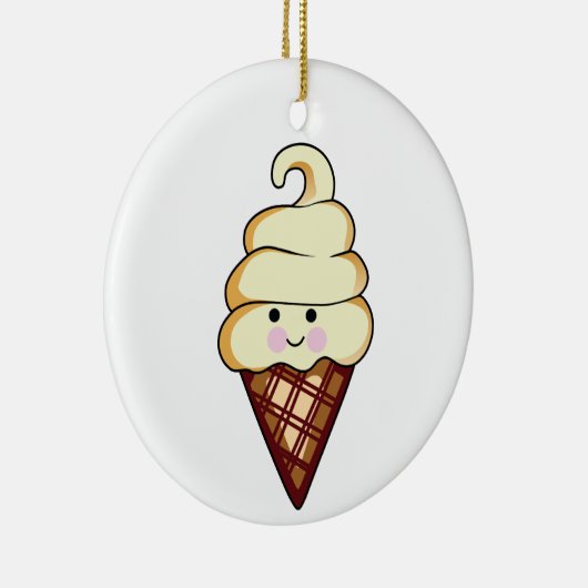 glimlachen van ijskap keramisch ornament (Rechts)