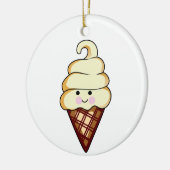 glimlachen van ijskap keramisch ornament (Links)