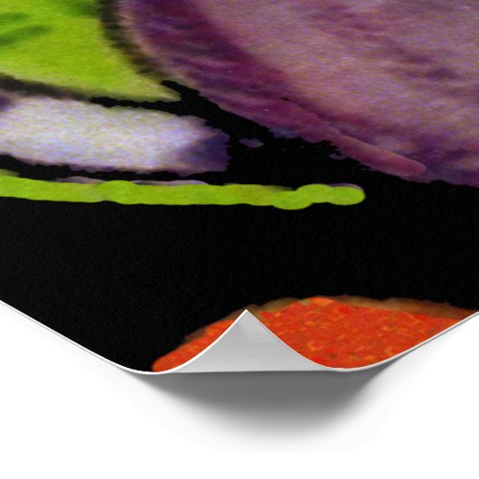 glimlachen van Paarse Valentijn Kat Snoep Harten z Poster (Hoek)