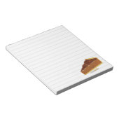 glimlachen van Pecan Pie Cartoon White Grey Lines Notitieblok (Schuin)