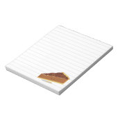 glimlachen van Pecan Pie Cartoon White Grey Lines Notitieblok (Linkerzijde)