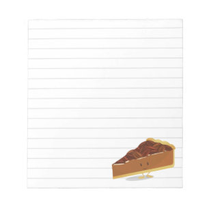 glimlachen van Pecan Pie Cartoon White Grey Lines Notitieblok