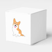 glimlachen van Pembroke Welsh Corgi Cartoon Bedankdoosjes (Voorkant Zijde)