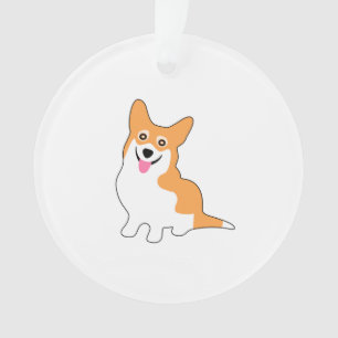 glimlachen van Pembroke Welsh Corgi Cartoon Ornament