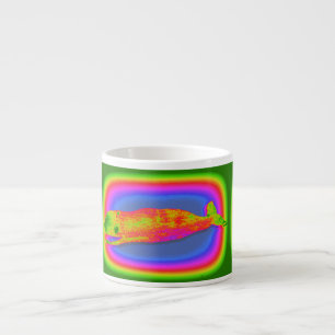 glimlachen van psychedelische walvis espresso mok