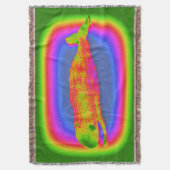 glimlachen van psychedelische walvis met deken (Voorkant Verticaal)