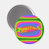 glimlachen van psychedelische walvismagnet magneet (Voorkant / Achterkant)