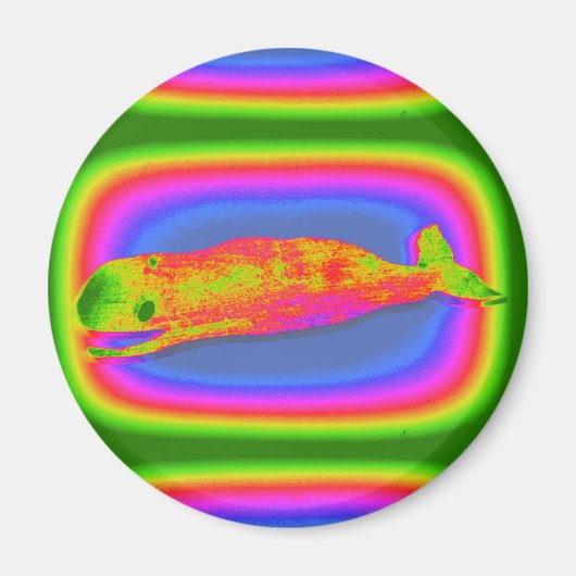 glimlachen van psychedelische walvismagnet magneet (Voorkant)