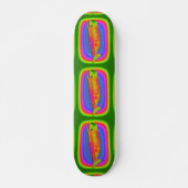 glimlachen van psychedelische walvissen skateboard (Voorkant)