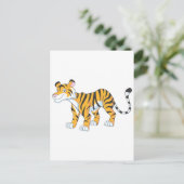 glimlachen van tijger briefkaart (Staand voorkant)