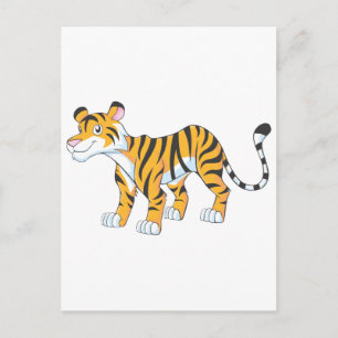 glimlachen van tijger briefkaart