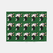 glimlachen van Tricolor Corgi Fleece Deken (Voorkant (Horizontaal))