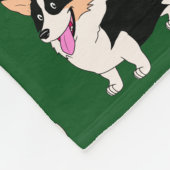 glimlachen van Tricolor Corgi Fleece Deken (Hoek)