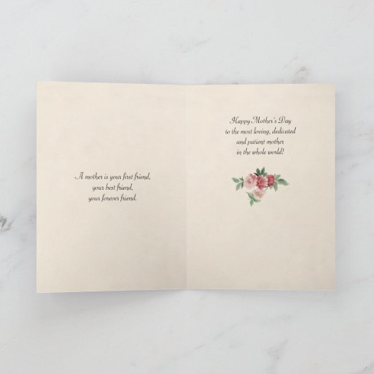 glimlachen van Victoriaans moeder- en dochtervakan Feestdagen Kaart (Binnen)