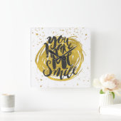 glimlachen vierkante klok (Huis)