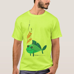 glimlachen vis - vrij doorboren t-shirt