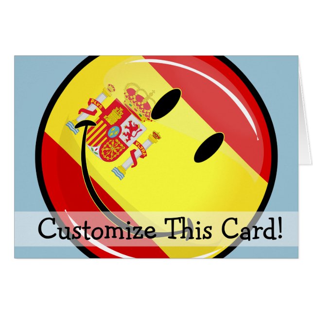 glimlachen vlag van Spanje (Voorkant Horizontaal)