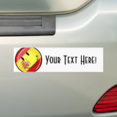 glimlachen vlag van Spanje Bumpersticker (Op auto)