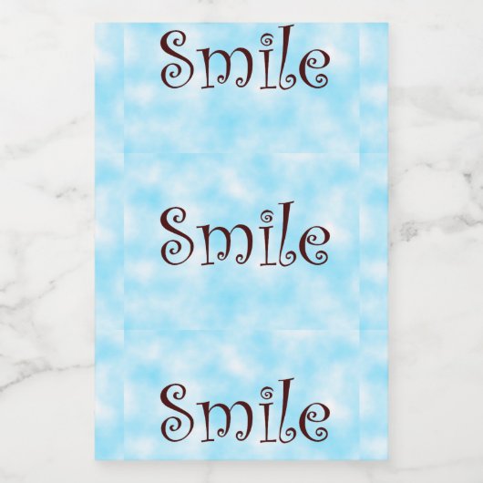 glimlachen voedselcontainer etiket (Enkel label)