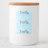 glimlachen voedselcontainer etiket (Voorkant)