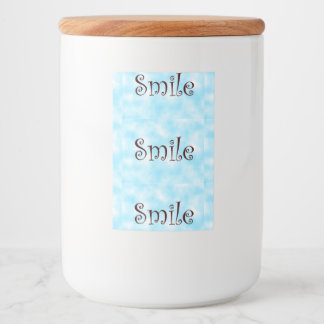 glimlachen voedselcontainer etiket