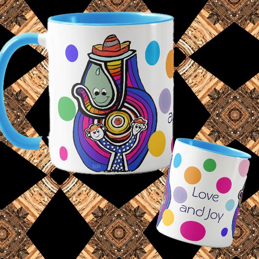 Glimlachen Vrolijk Feest Cartooneske Kunst Mok