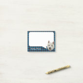 glimlachen West Highland Terrier Post-it® Notes (Op bureau)