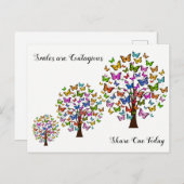 glimlachen zijn besmettelijk briefkaart (Voorkant / Achterkant)