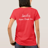 glimlachen zijn besmettelijk T-shirt (Achterkant)