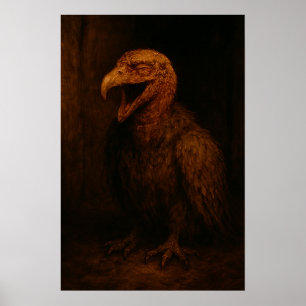 Glimlachen zijn gratis: grijnzende steegvogel poster