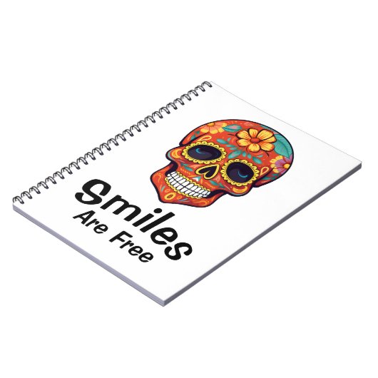 Glimlachen zijn gratis, net als de vreugde van Sug Notitieboek (Linkerzijde)