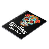 Glimlachen zijn gratis, net als de vreugde van Sug Notitieboek (Linkerzijde)