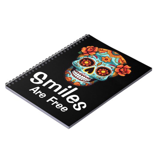 Glimlachen zijn gratis, net als de vreugde van Sug Notitieboek (Linkerzijde)