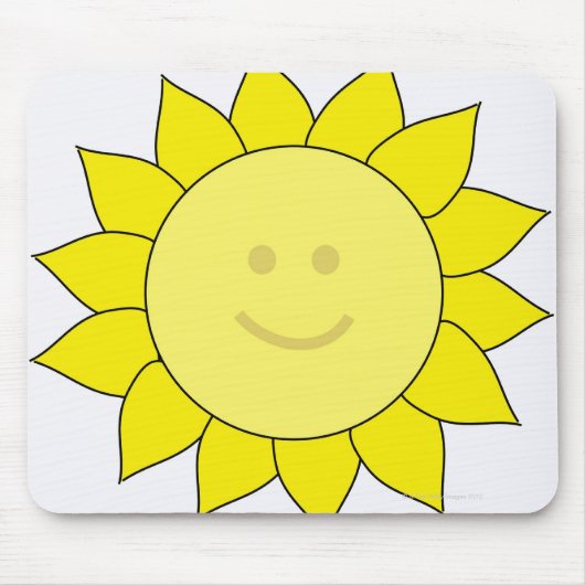 glimlachen Zonnebloem Muismat (Voorkant)
