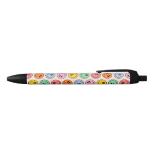 glimlachen zwarte inkt pen