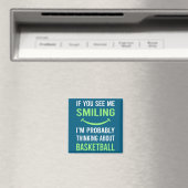 Glimlachend basketbal t-shirt magneet (Insitu (Vaatwasser))