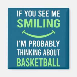 Glimlachend basketbal t-shirt  magneet