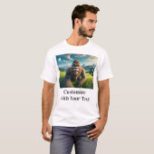 Glimlachend Bigfoot speelveld T-shirt (Voorkant volledig)
