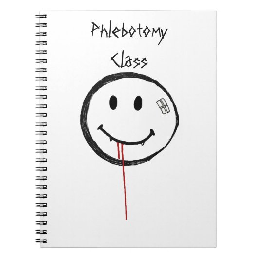 glimlachend bleekvampier notitieboek (Voorkant)