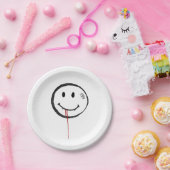 glimlachend bleekvampier papieren bordje (Feest)