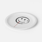 glimlachend bleekvampier papieren bordje (Gekanteld)