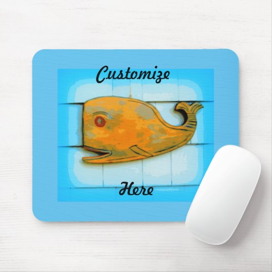 glimlachend blij walvisblauw Thunder_Cove Muismat (Met muis)