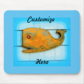 glimlachend blij walvisblauw Thunder_Cove Muismat (Voorkant)