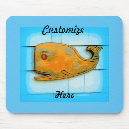 glimlachend blij walvisblauw Thunder_Cove Muismat (Voorkant)